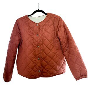 GAP Kids Reversible Collarless Zip-Front Sherpa Jacket (Girl XL/XXL)